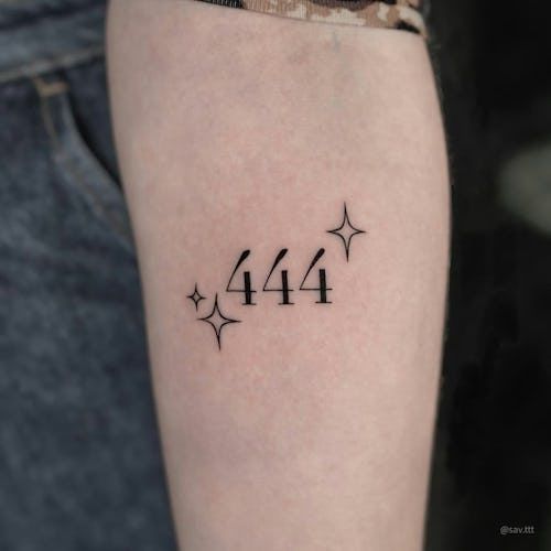 444 Tattoo Meaning by Studio Hon in Saskatoon