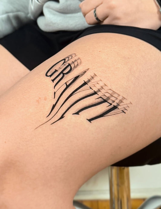 Custom script tattoo 