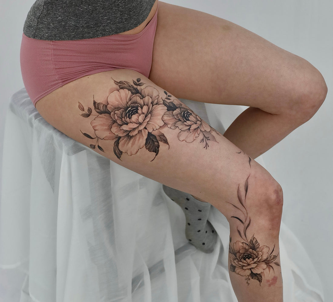 fine-line flower tattoos in Saskatoon